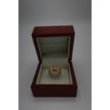Gents 9ct gold hallmarked ring set with a diamond, 4.5g gross