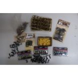 Airfix, Novo and other plastic kits, Bachmann figures, etc, in two boxes