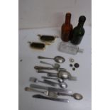 Two LMS Hotels Ale bottles, railway tavern clear glass bottle, LMS BR (M) British Rail and other
