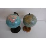 Small 20th C French terrestrial globe by G. Thomas Editeur, 44, Rue N.D. Des Champs, Paris, (