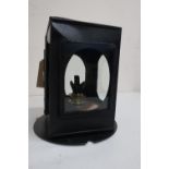 Rare GWR Loading lamp no.2, with four glass panels and burner, swing handle (height 24cm)