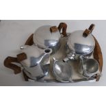 Picquot wear four piece tea and coffee service on tray