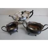 Edwardian EPNS three piece tea service