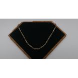 9ct gold twist link necklace stamped 9ct, 45.5cm long, 18.6g