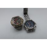 Festina quartz stainless steel chronograph, Accurist "Diamond" quartz gentleman's dress watch with