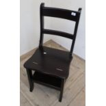 Modern folding library chair with folding step action