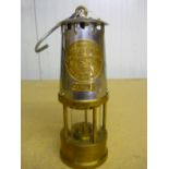 Protector Type E1A brass and steel miners lamp No. 174 (22cm)