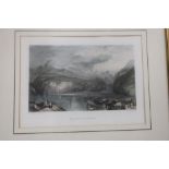 19th C engraving "The Lake of Lucerne" after JMW Turner RA published by W Wallis, thirteen