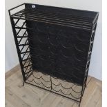 Wrought metal wine rack (73cm x 26cm x 94cm)