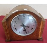 1920's Art Deco oak cased chiming mantel clock by Enfield Clock Co