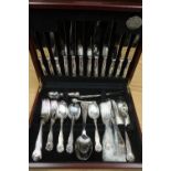 Copper Ludlam, Sheffield silver plated canteen of cutlery