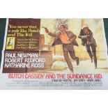 Film poster "Butch Cassidy And The Sundance Kid", starring Paul Newman, Robert Redford, and