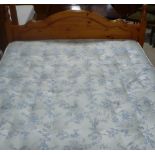 Double divan bed with drawers on one side, Royal Orthopaedic mattress, and a pine headboard