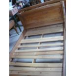 Modern pine 4 ft 6" sleigh style bed