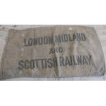Pre-grouping London, Midland and Scottish Railway Hessian Mailbag