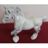 Beswick dapple grey cantering shire horse, model number 975