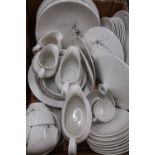 Royal Doulton Green Brier pattern dinner and tea service including meat platter, three sizes of