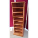 Pine multi-tier shelf/filing unit (45cm x 45cm x 140cm)