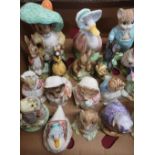 Collection of Royal Albert Beatrix Potter figures incl. Benjamin Bunny, Tom Kitten, Miss Dormouse