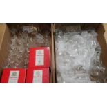 Thirteen Royal Brierley cut crystal tumblers, ten cut crystal liquor glasses, other crystal