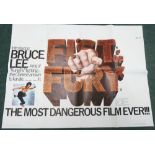 Film poster "Fist Of Fury: Introducing Bruce Lee", printed in England by W.E Berry Ltd, Bradford (