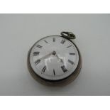 Silver hallmarked pair case pocket watch by Benjamin West, the movement by Dan Field Hertford white