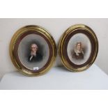 John Horsburgh of Edinburgh, pair of half length portraits of a Victorian lady and gentleman, oil on
