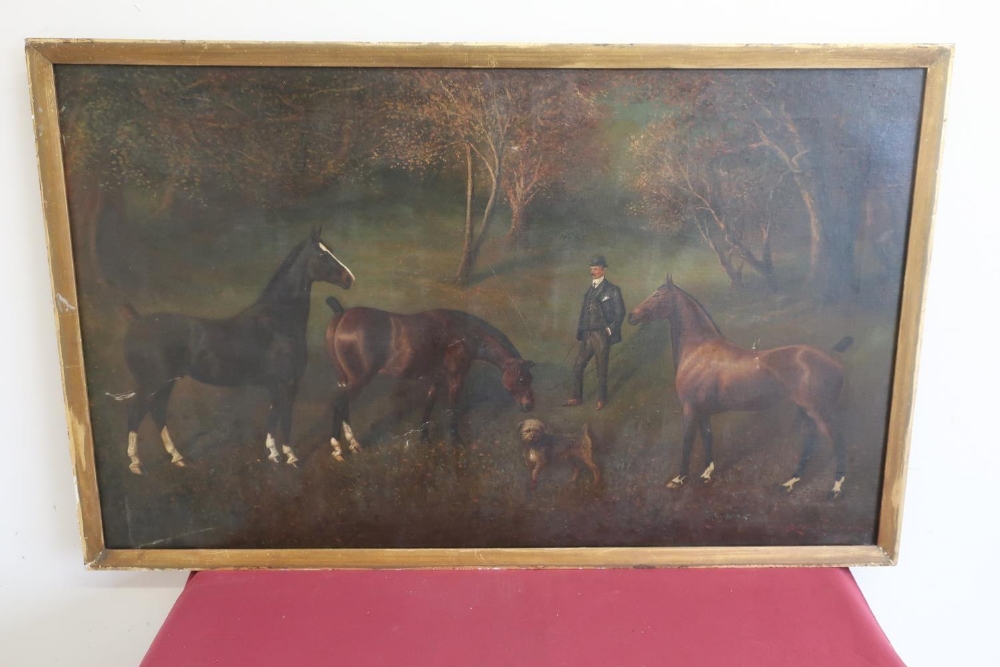 Herbert J. St. John Jones (1870-1939): 'Three Famous Yorkshire Show Hackneys', study of three horses - Image 2 of 4