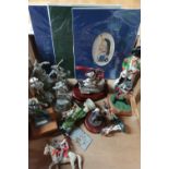 Collection of painted cast metal and other military models including Napoleon, Scots Guards etc, and
