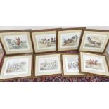 After Henry Alken, 'Ideas' a collection of hunting and coaching prints. (21cm x 26cm) (7)