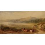 Cornelius Pearson (1805-1891) & Thomas Wainwright (1794-1883): Cattle resting in a mountainous