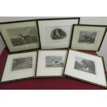 Collection of 19th C and later steel engravings and other prints of dogs, including Spaniels Guider,