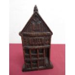 20th century carved oak model of "Gods Providence House" plaque marked 1652, Chester (22cmx12.5cmx