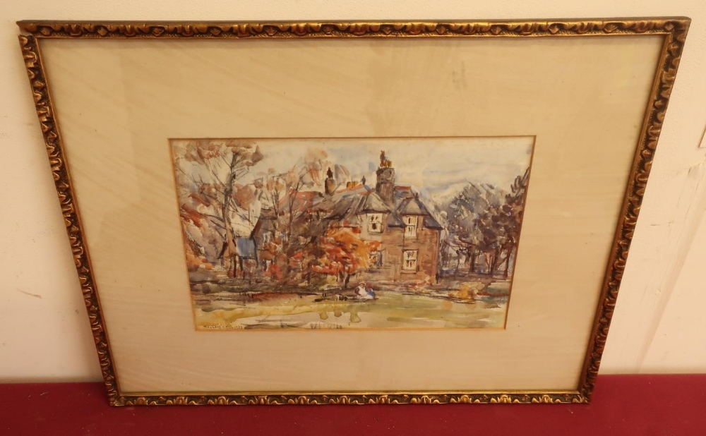 Rowland Henry Hill (Staithes Group 1873-1952): The Old Vicarage, Ugthorpe, watercolour, signed - Image 2 of 3