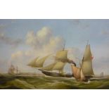 John Wilson Carmichael (British 1799-1868): ''William IV-"Puffing Billy" c.1850'', Steam ship with