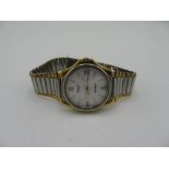 Zenith lady?s Port Royal quartz wristwatch with date. Stainless steel and gold plated case, matching
