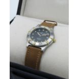Ulyss Nardin Acqua 120Mm divers Quartz Wristwatch with date. Stainless steel case on matching