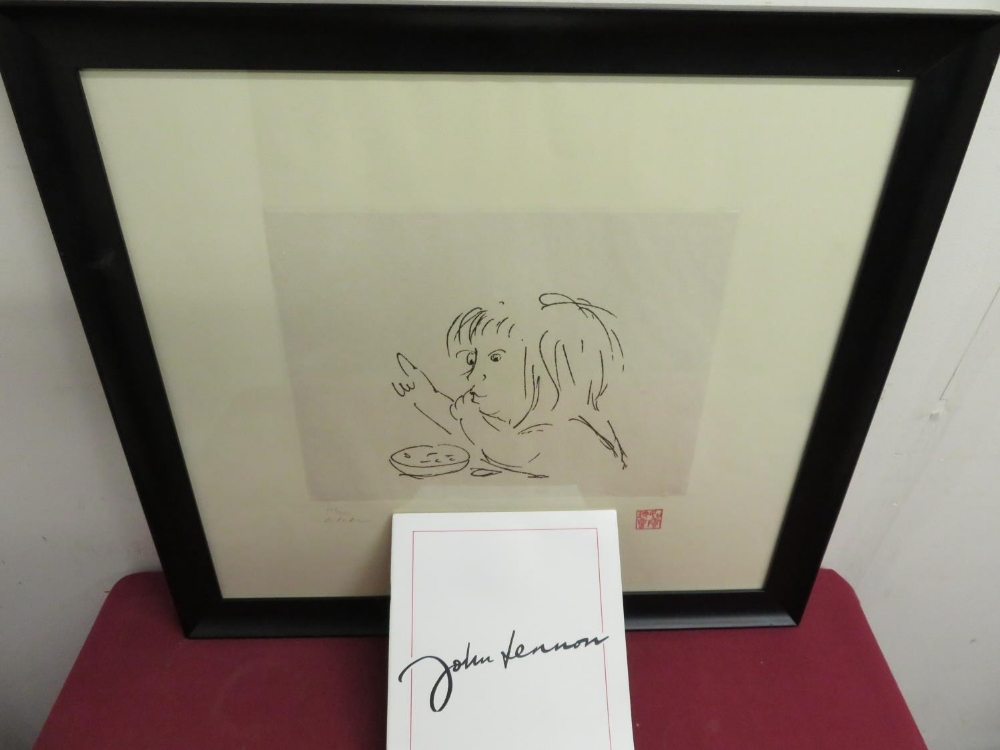 John Lennon (1940 - 1980): "Look" Study of Shaun Lennon limited edition lithograph from 1997, with
