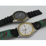 Seiko alarm Chrono Timer quartz wristwatch. Case back stamped, movement Ref No 8M26, case Ref No
