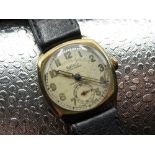 Rotary Super-Sports wristwatch. 9ct gold case stamped .375. Rotary 15 jewel Swiss made movement
