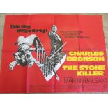 Cinema foyer film poster "The Stone Killer" a Michael Winner Film staring Charles Bronson and co
