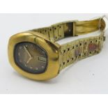 Lucian Piccard Seashark automatic wristwatch with day date. Gold plated case on matching bracelet.