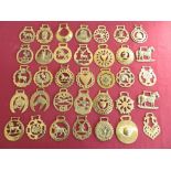 Large collection of loose horse brasses, approx 50