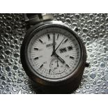Seiko ?Helmet? automatic chronograph wristwatch with day date. Stainless steel case and matching