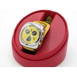 Ferrari Automatic chronometer wrist watch with day, date and month. Stainless steel case on