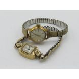 Favre-Leuba lady's? automatic wristwatch, gold plated case on expanding bracelet, case back