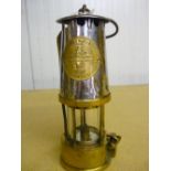 Protector Type SL brass and steel miners lamp No.12 (22cm)