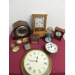 Enfield mahogany cased striking mantel clock, with chrome plated bezel and silver plated chapter