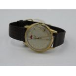 Le Coultre Powermatic bumper automatic wristwatch. 10ct gold filled bezel and stainless back. Case