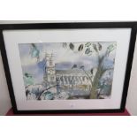 Ludwin Krzysztf, (Contemporary): Westminster Abbey, watercolour, signed, (34cm x 52cm)